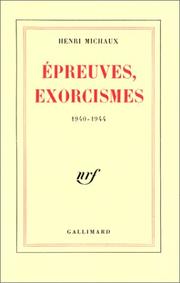 Cover of: Epreuves, exorcismes, 1940-1944