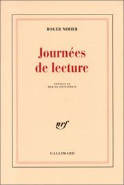 Cover of: Journées de lecture