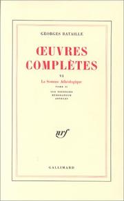 Cover of: Oeuvres complètes, tome 6 by Georges Bataille