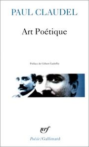 Cover of: Art poétique