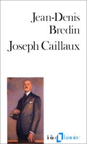 Cover of: Joseph Caillaux by Jean-Denis Bredin