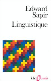 Cover of: Linguistique by Edward Sapir