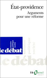Cover of: Etat-providence: arguments pour une réforme