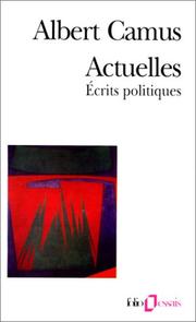 Cover of Actuelles - Ecrits Politiques