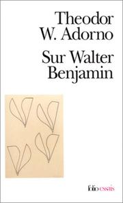 Cover of: Sur Walter Benjamin