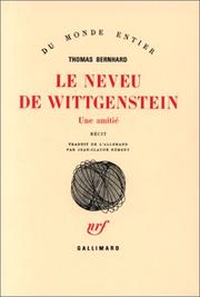 Cover of: Le neveu de wittgenstein by Thomas Bernhard