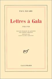 Cover of: Lettres à Gala, 1924-1948 by Paul Éluard