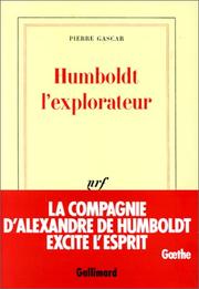 Cover of: Humboldt l'explorateur by Pierre Gascar