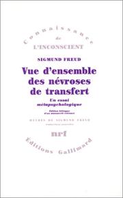 Cover of: Vue d'ensemble des névroses de transfert by Sigmund Freud