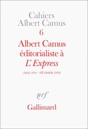 Cover of Albert Camus, éditorialiste à l'Express