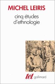 Cover of: Cinq Etudes D'Ethnologie