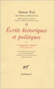 Cover of: Oeuvres complètes by Simone Weil, André A Devaux, Florence de Lussy, Simone Weil, André A Devaux, Florence de Lussy