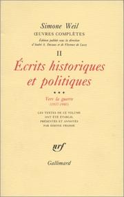 Cover of: Oeuvres complètes by Simone Weil, André A Devaux, Florence de Lussy, Simone Weil, André A Devaux, Florence de Lussy