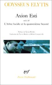 Cover of: Axion esti. L'arbre lucide et la quatorzième beauté