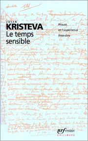 Cover of: Temps Sensible (NRF essais)