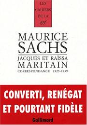 Cover of: Correspondance (1925-1939) by Maurice Sachs