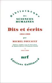 Cover of: Dits et écrits by Michel Foucault
