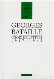 Cover of: Choix de lettres by Georges Bataille