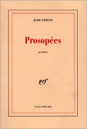 Cover of: Prosopées: poèmes