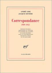 Cover of: Correspondance, 1909-1925 by André Gide