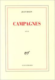 Campagnes by Jean Rolin