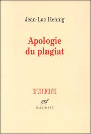 Cover of: Apologie du plagiat