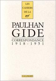 Cover of: Correspondance, 1918-1951 by André Gide