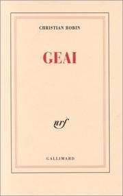 Cover of: Geai by Christian Bobin