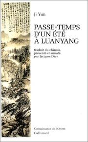 Cover of: Passe-temps d'un été à Luanyang by Ji, Yun