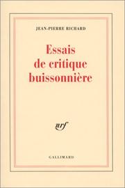 Cover of: Essais de critique buissonnière