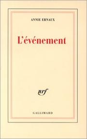 Cover of: L'Evénement by Annie Ernaux
