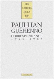 Cover of: Correspondance by Jean Guéhenno