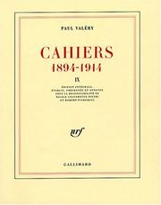 Cover of: Cahiers, 1894-1914