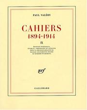 Cover of: Cahiers, 1894-1914 by Paul Valéry