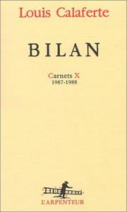 Cover of: Bilan: carnets, 1987-1988