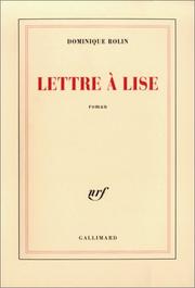 Cover of: Lettre à Lise: roman