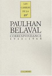 Cover of: Correspondance 1944-1968