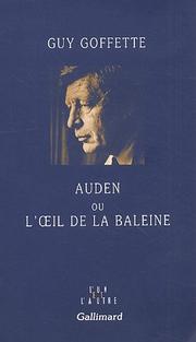 Cover of: Auden, ou, L'œil de la baleine