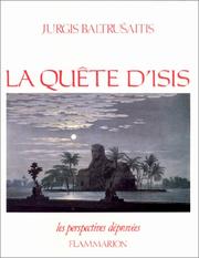 Cover of: La quête d'Isis by Baltrušaitis, Jurgis