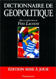 Cover of: Dictionnaire de géopolitique