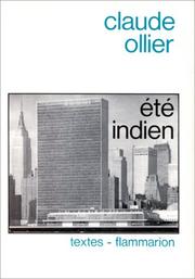 Cover of: Eté indien