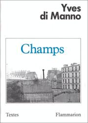 Cover of: Champs by Yves Di Manno