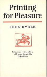 Cover of: Printing for pleasure by John Ryder