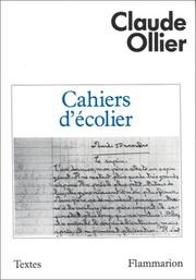 Cover of: Cahiers d'écolier: 1950-1960