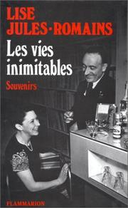 Cover of: Les vies inimitables: souvenirs