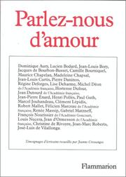 Cover of: Parlez-nous d'amour