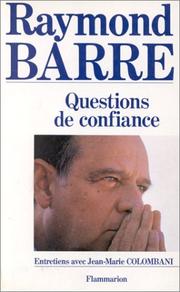 Questions de confiance by Raymond Barre