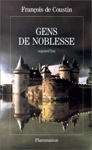 Cover of: Gens de noblesse aujourd'hui
