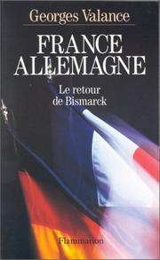 Cover of: France-Allemagne by Georges Valance