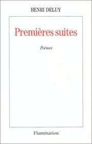 Cover of: Premières suites: [poèmes]